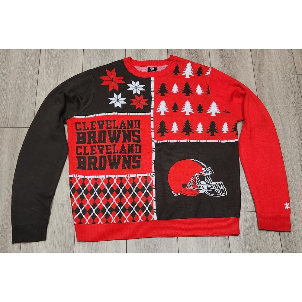 Cleveland Browns NFL Ugly Christmas Holiday Sweater Men's 2XL NFL Team Apparel